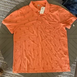 Old Navy Orange Pineapple Collar Shirt